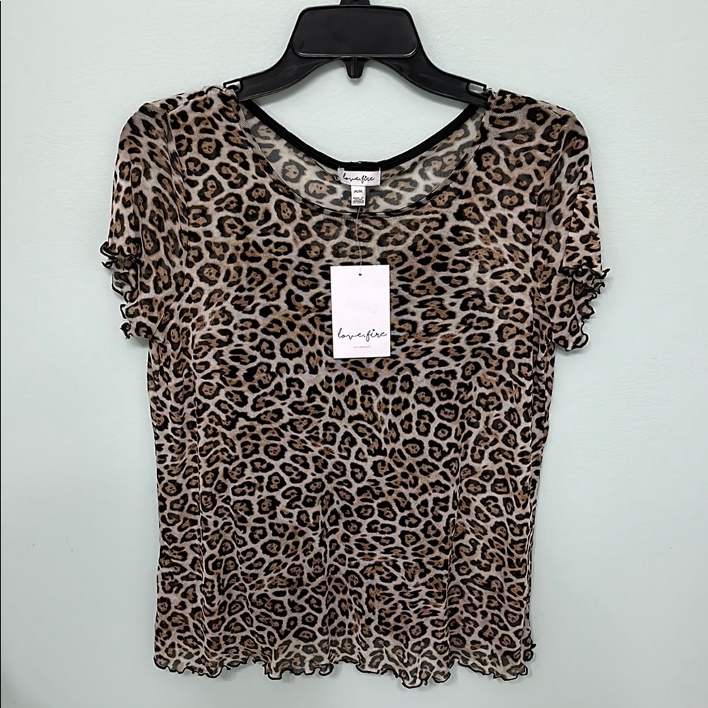 Love, fire Animal Print Top